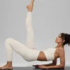 High-Waist 7/8 Highlight Leggings - Beige