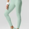 High-Waist Airbrush 7/8 Better Together Leggings - Menta/Bianco