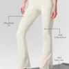 High-Waist Airbrush 7/8 bootcut legging - Avorio