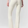 High-Waist Airbrush 7/8 bootcut legging - Avorio