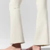 High-Waist Airbrush 7/8 bootcut legging - Avorio