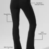 High-Waist Airbrush 7/8 Bootcut Legging - Nero