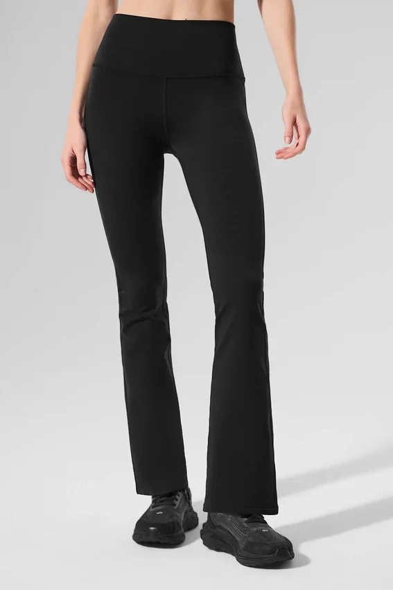 High-Waist Airbrush 7/8 Bootcut Legging - Nero