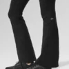 High-Waist Airbrush 7/8 Bootcut Legging - Nero