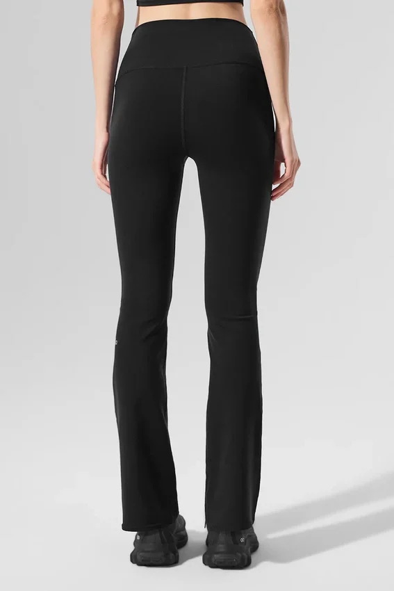 High-Waist Airbrush 7/8 Bootcut Legging - Nero