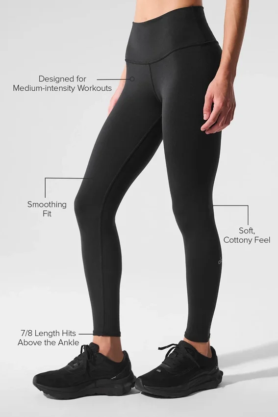 High-Waist Airbrush Airbrush Legging 7/8 - Nero