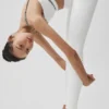High-Waist Airbrush Fast Track Leggings - Bianco/Nero