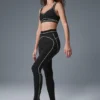 High-Waist Airbrush Heart Throb Legging - Nero/Bianco