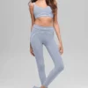 High-Waist Airbrush Heart Throb Leggings - Winter Frost/Bianco
