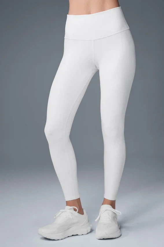 High-Waist Airbrush Legging 7/8 - Bianco