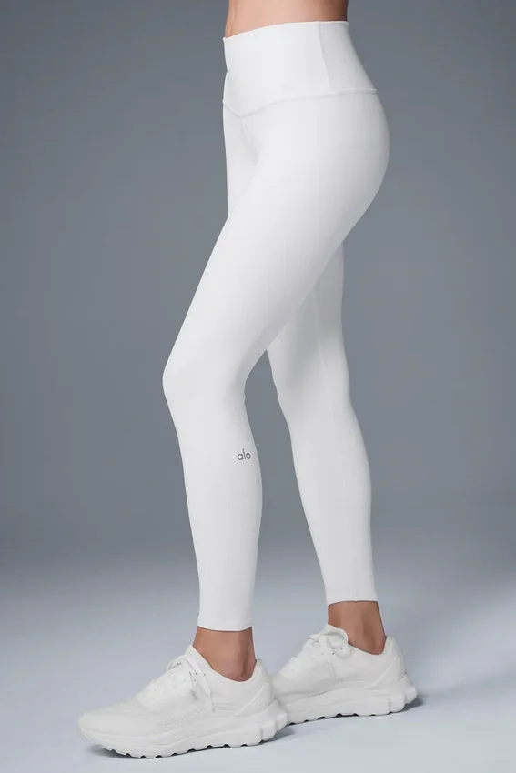 High-Waist Airbrush Legging 7/8 - Bianco