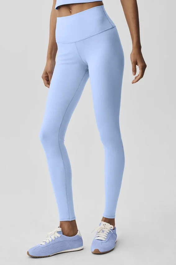 High-Waist Airbrush Legging - Blu Provenza chiaro