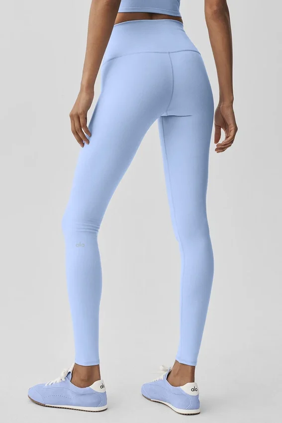 High-Waist Airbrush Legging - Blu Provenza chiaro