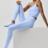 High-Waist Airbrush Legging - Blu Provenza chiaro