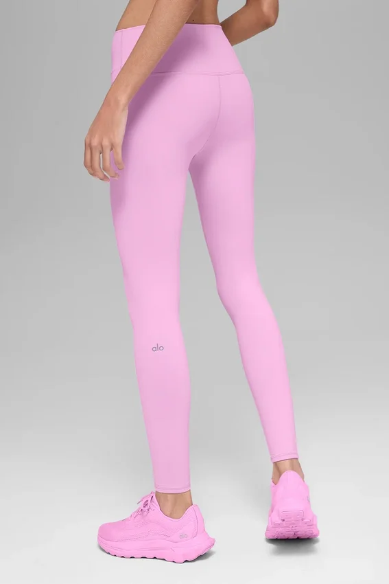 High-Waist Airbrush Legging - Rosa Candy Heart