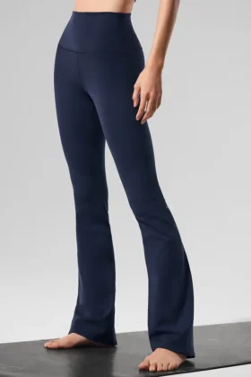High-Waist Airbrush Leggings - Blu navy