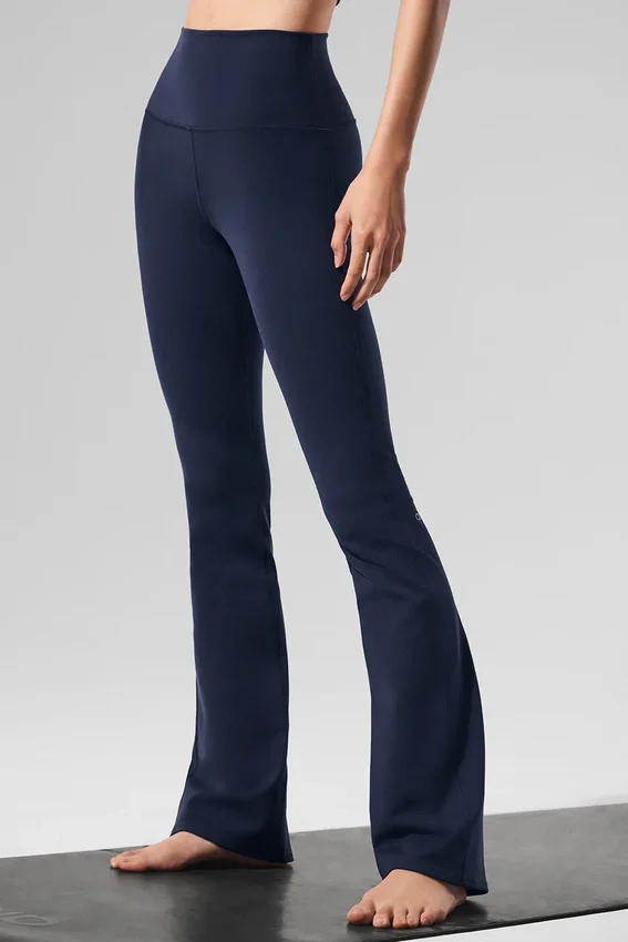 High-Waist Airbrush Leggings - Blu navy