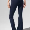 High-Waist Airbrush Leggings - Blu navy