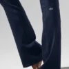 High-Waist Airbrush Leggings - Blu navy