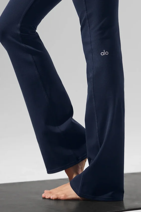 High-Waist Airbrush Leggings - Blu navy