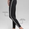 High-Waist Airbrush Race Pace 7/8 Leggings - Nero/Bianco