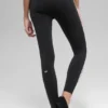 High-Waist Airbrush Race Pace 7/8 Leggings - Nero/Bianco