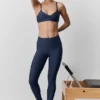 High-Waist Airlift 7/8 Fine Line Leggings - Blu navy