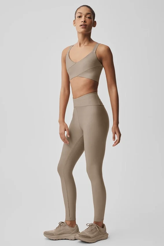 High-Waist Airlift 7/8 Horizon Leggings - Gravel