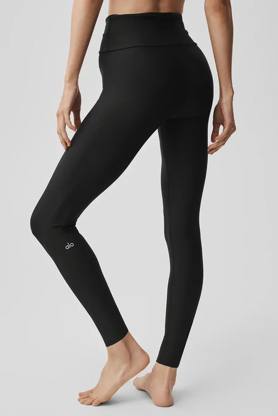 High-Waist Airlift 7/8 Horizon Leggings - Nero