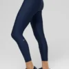 High-Waist Airlift 7/8 Leggings - Blu navy