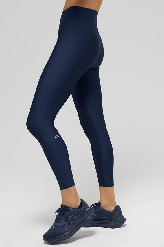 High-Waist Airlift 7/8 Leggings - Blu navy