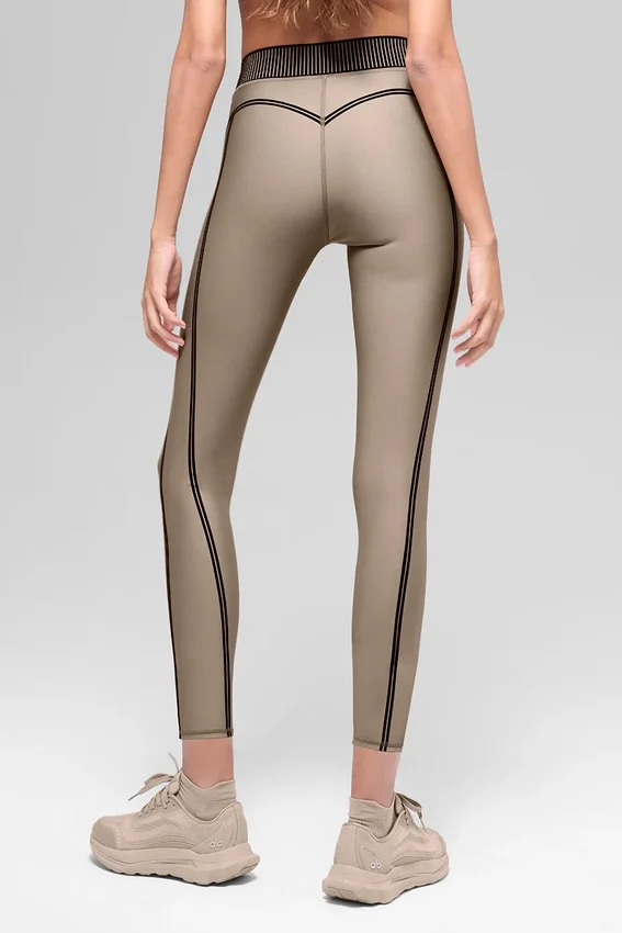 High-Waist Airlift 7/8 Line Up Leggings - Gravel