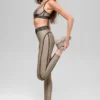 High-Waist Airlift 7/8 Line Up Leggings - Gravel