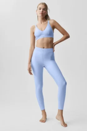 High-Waist Airlift 7/8 Line Up Leggings - Light Provence Blue
