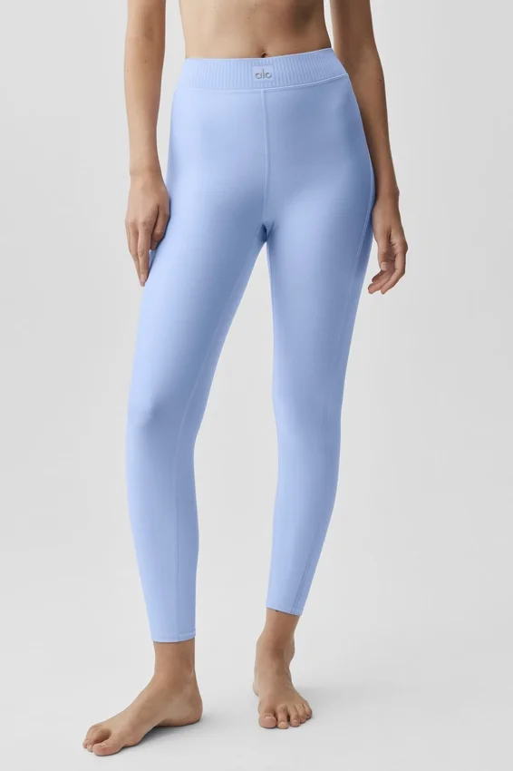 High-Waist Airlift 7/8 Line Up Leggings - Light Provence Blue