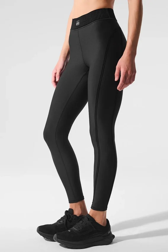 High-Waist Airlift 7/8 Line up Leggings - Nero