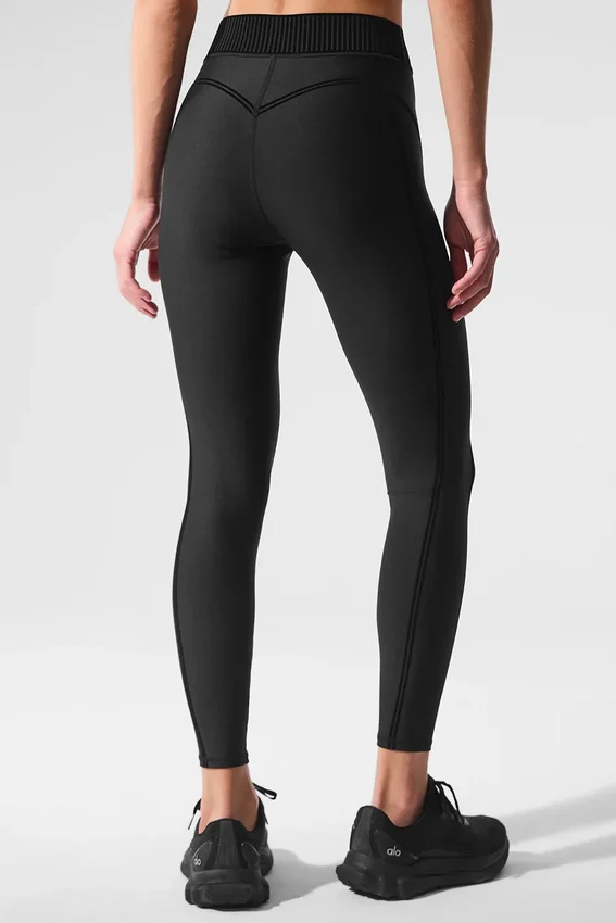 High-Waist Airlift 7/8 Line up Leggings - Nero