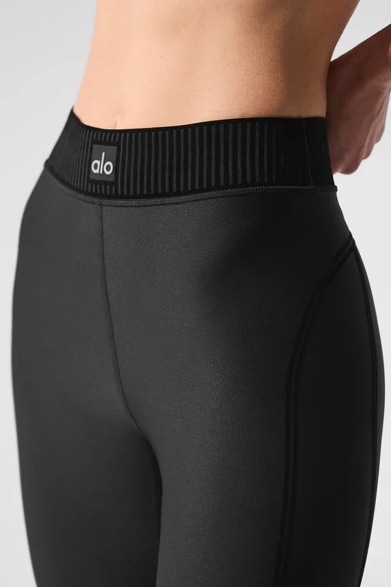 High-Waist Airlift 7/8 Line up Leggings - Nero