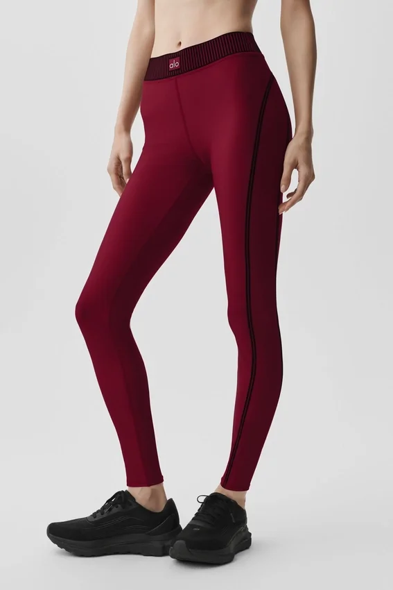 High-Waist Airlift 7/8 Line Up Leggings - Rosso Summer Romance