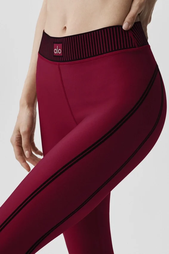 High-Waist Airlift 7/8 Line Up Leggings - Rosso Summer Romance
