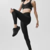 High-Waist Airlift 7/8 Speedwork Leggings - Nero