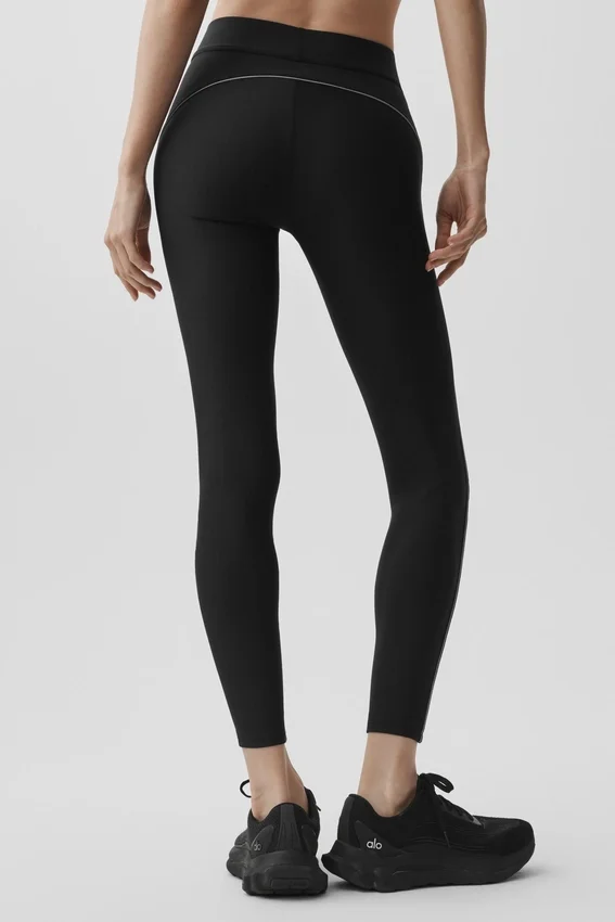 High-Waist Airlift 7/8 Speedwork Leggings - Nero