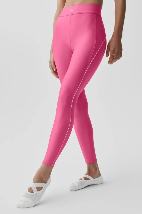 High-Waist Airlift 7/8 Speedwork Leggings - Rosa Paradiso