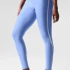 High-Waist Airlift Charger 7/8 Leggings - Blu cristallino/Bianco