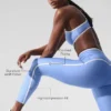 High-Waist Airlift Charger 7/8 Leggings - Blu cristallino/Bianco