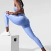 High-Waist Airlift Charger 7/8 Leggings - Blu cristallino/Bianco