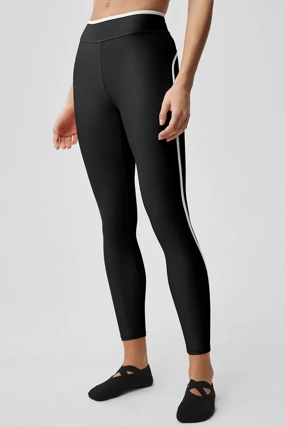 High-Waist Airlift Charger Leggings 7/8 - Nero/Bianco