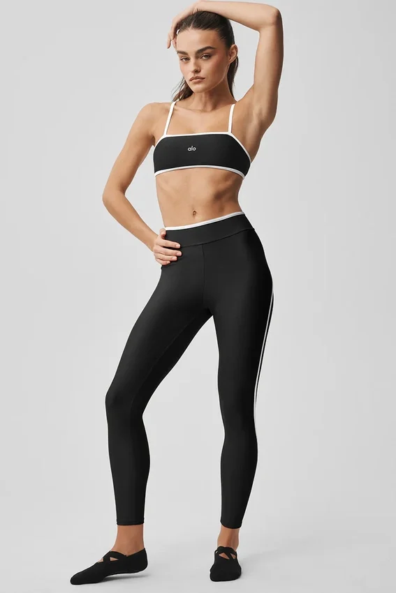 High-Waist Airlift Charger Leggings 7/8 - Nero/Bianco