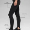High-Waist Airlift Elongated Leggings - Nero