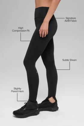 High-Waist Airlift Elongated Leggings – Nero